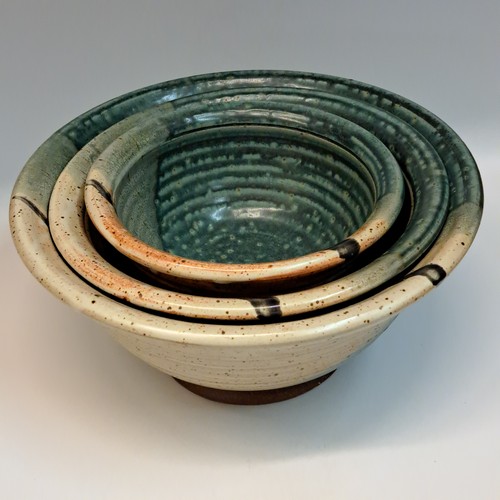 #240728 Nesting Bowls, 3 Pc Set $55 at Hunter Wolff Gallery